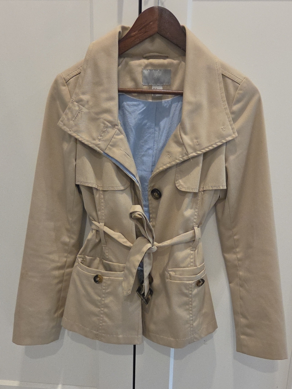 H&M Beige Belted Trench Jacket